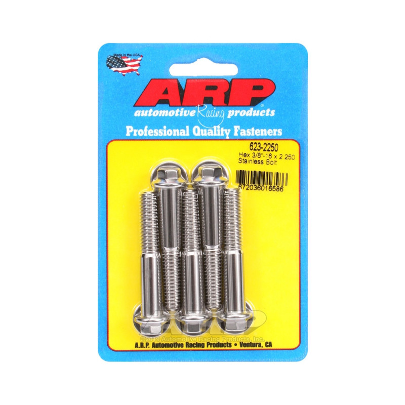 Șuruburi și piulițe universale ARP cu cap mic 3/8-16 – Oțel inoxidabil, cap hexagonal, x5 - ARP-623-2250 - 623-2250 - 3666618192277